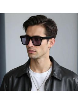 TED SMITH - Unisex Black Premium Italian Acetate Sunglasses with Polarized Lenses