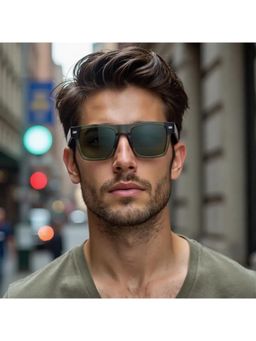 TED SMITH - Unisex Green Premium Italian Acetate Sunglasses with Polarized Lenses