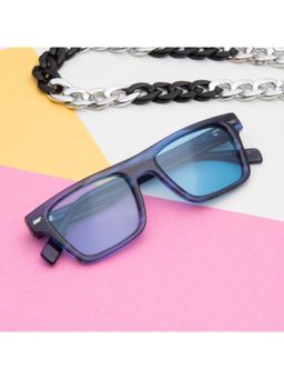 TED SMITH - Unisex Blue Premium Italian Acetate Sunglasses with Polarized Lenses