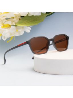 TED SMITH - Unisex Brown Premium Italian Tr90 Sunglasses with Polarized Lenses