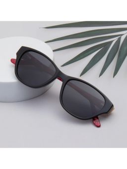 TED SMITH - Women Black Premium Italian Acetate Sunglasses with Polarized Lenses