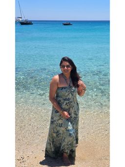 MEGASA - Multi-Color Floral Sleeveless Flared Dress