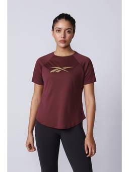 Reebok - Maroon Solid/Plain Half Sleeves Regular T-Shirt