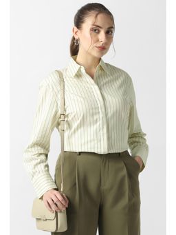 Van Heusen - White Stripes Full Sleeves Regular Shirt