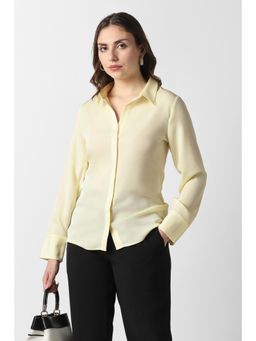 Van Heusen - Yellow Solid/Plain Full Sleeves Regular Shirt
