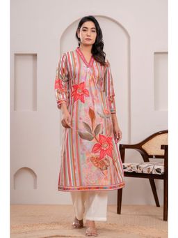 Autumnlane - Maurya Vivid Cotton Kurta with Pant (Set of 2)