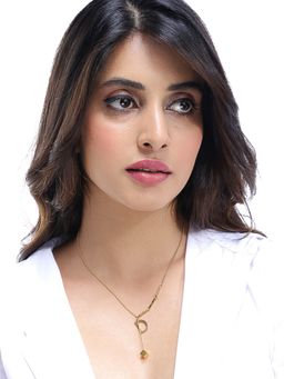 Yellow Chimes - Gold-Plated Letter D Pendant with Chain