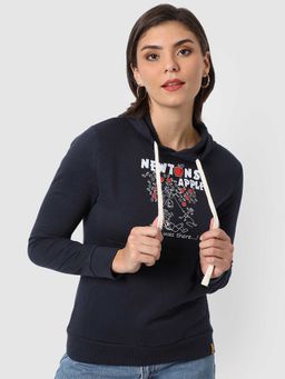 PINACOLADA - Women Dark Blue Printed Sweatshirt