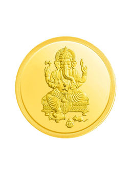 Candere by Kalyan Jewellers - 24K-999 Ganesh 5 gms Yellow Gold Coin