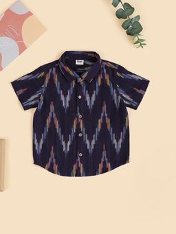 Fabindia - Boys Purple Cotton Woven Shirt