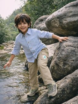 Somersault - Boys Multi-Color Cotton Solid Shirt with Pant