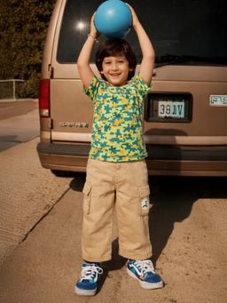 Somersault - Boys Multi-Color Cotton Printed T-Shirt with Pant