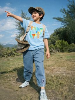 Somersault - Boys Multi-Color Cotton Printed T-Shirt with Pant