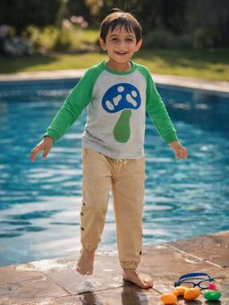 Somersault - Boys Multi-Color Cotton Printed T-Shirt with Joggers