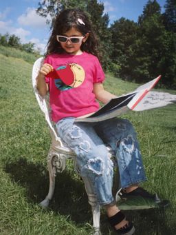 Somersault - Girls Pink Cotton Printed Top with Pant