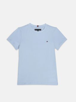 Tommy Hilfiger - Boys Blue Cotton Solid Polo T-Shirt