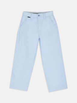 Tommy Hilfiger - Boys Blue Cotton Solid Trouser