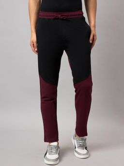 Club York - Wine Colorblocked Track Pant