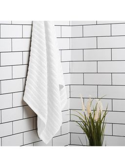 Welspun - 2-In-1 Cotton Bath Towel-White (S)