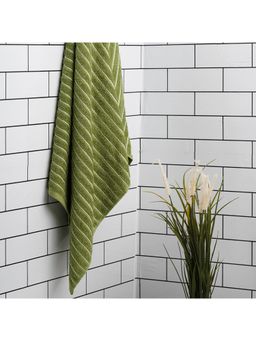 Welspun - 2-In-1 Cotton Bath Towel-Apple Green (S)