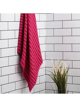 Welspun - 2-In-1 Cotton Bath Towel-Cherry (S)