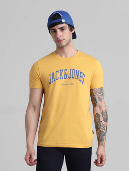 Jack & Jones - Yellow Slim Fit Non Stretch T-Shirts