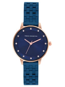French Connection - Blue Analog Round Dial Watch For Women FCN00035D