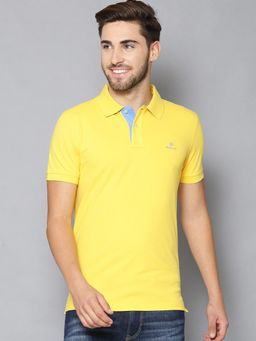 GANT - Yellow Solid Regular Fit T-Shirt