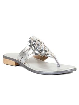 Vanilla Moon - Women Silver Round Toe Flats