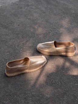 Vanilla Moon - Women Gold Round Toe Espadrills
