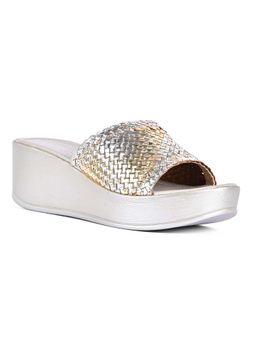 Vanilla Moon - Women Silver Round Toe Wedges