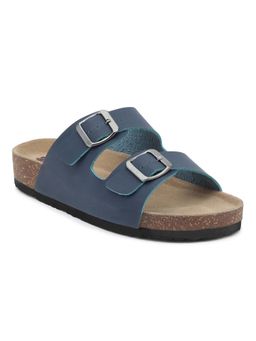 HF Journey - Women Navy Blue Round Toe Sandals