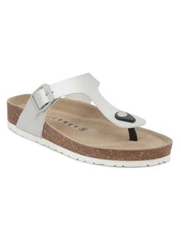 HF Journey - Women Silver Round Toe Sandals
