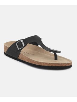 HF Journey - Men Black Round Toe Sandals