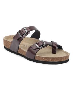 HF Journey - Women Maroon Round Toe Sandals
