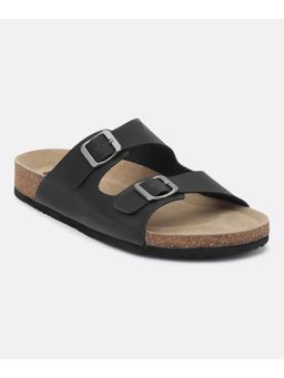 HF Journey - Men Black Round Toe Sandals