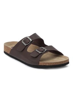 HF Journey - Men Brown Round Toe Sandals