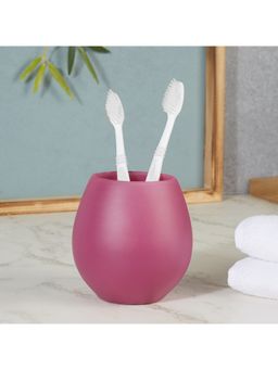 HomeTown - Emilia Glass Frosted Colored Jar With Lid In Plum Colour