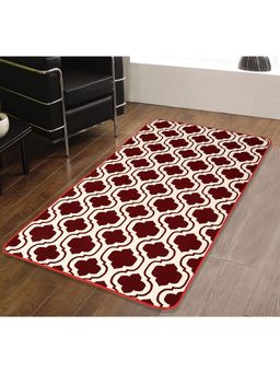 Saral Home - Cotton Jacquard Kitchen-Bedside Runner-Maroon-70X130 Cm