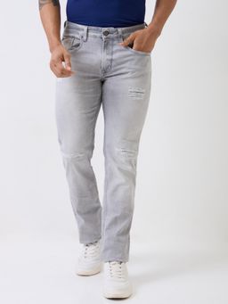 Spykar - Grey Mid Rise Regular Fit Casual Jeans