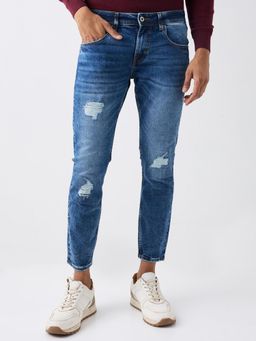 Spykar - Blue Mid Rise Slim Fit Casual Jeans