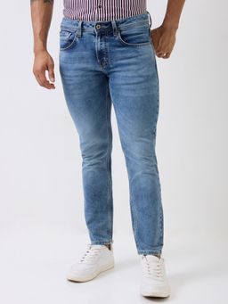 Spykar - Blue Mid Rise Slim Fit Casual Jeans