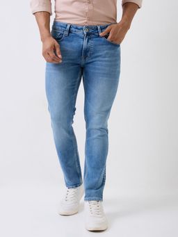 Spykar - Blue Mid Rise Regular Fit Casual Jeans