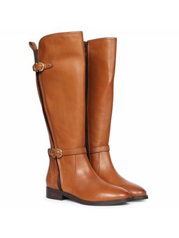 Saint G - Women Tan Leather Long Boots