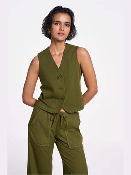 TERRA LUNA - Ara Silver Khadi Waistcoat