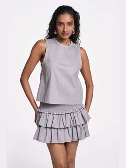 TERRA LUNA - Diav Silver Khadi Solid Top