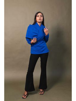 Sainy Garg Couture - Sapphire Soiree Blue Top