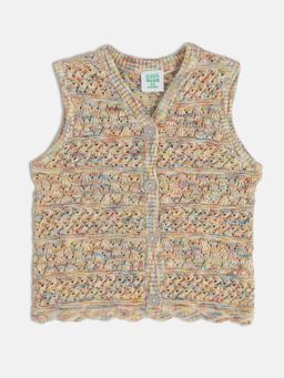 MINI KLUB - Girls Printed Gilet Multi-Color