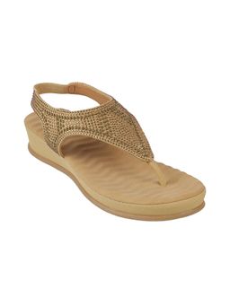 Catwalk - Women Gold Platforms Sandals
