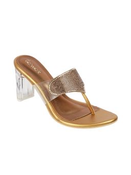 Catwalk - Women Gold Block Heels